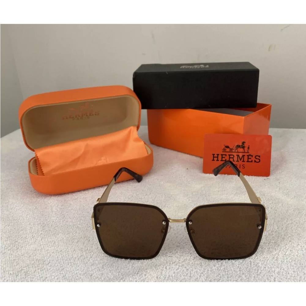 Hermès Fashion Sunglasses with Orange Case - Picture 2 of 13